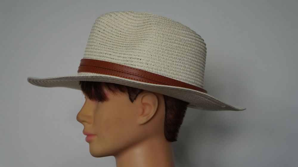 Kapelusz Wzór Panama unisex rozmiar 50 - 60 Uniwer Kolor Kremowy