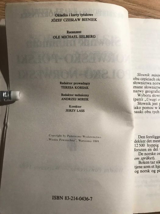 Słownik minimum norwesko-polski polsko-norweski