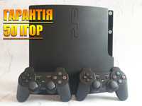 Playstation 3 Slim 500 Gb (Sony PS3) Приставка + 50 Ігор