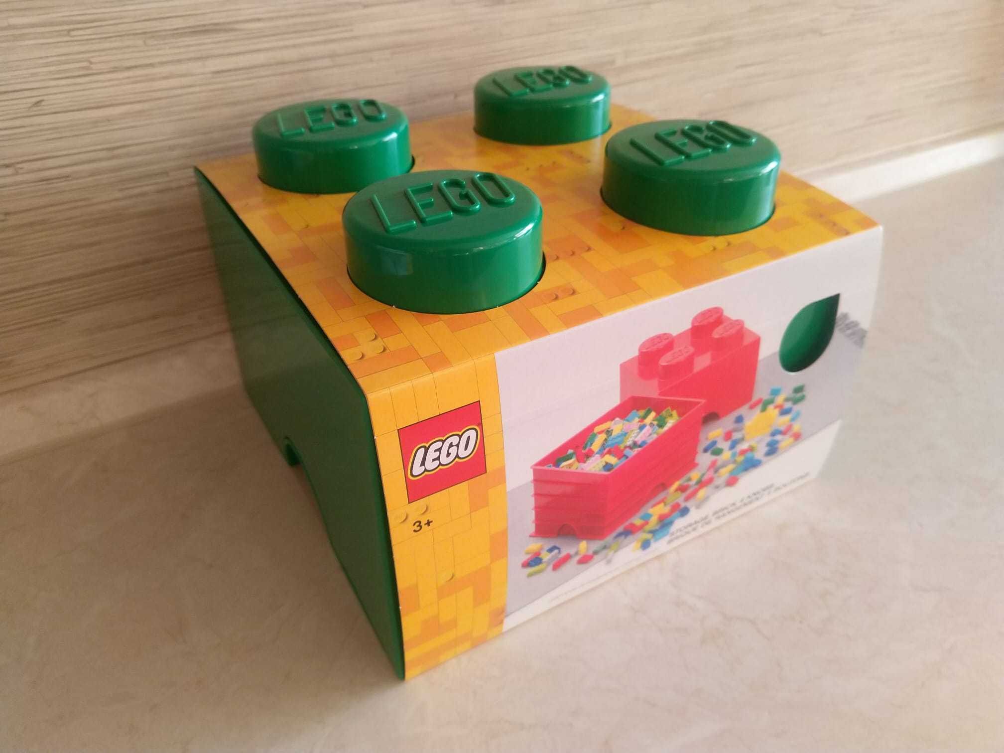 OKAZJA Pojemnik zamykany LEGO pudełko na klocki zielony Wysyłam