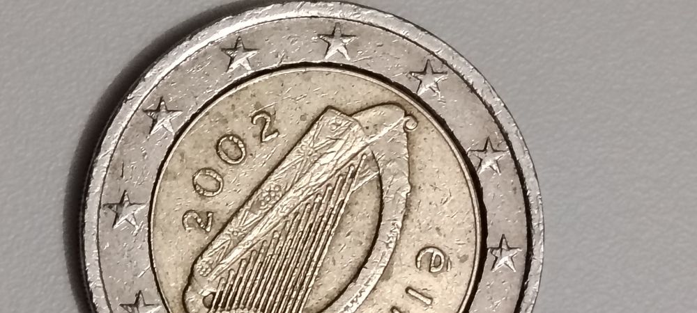 2 euros 2002 Irlanda Com defeito