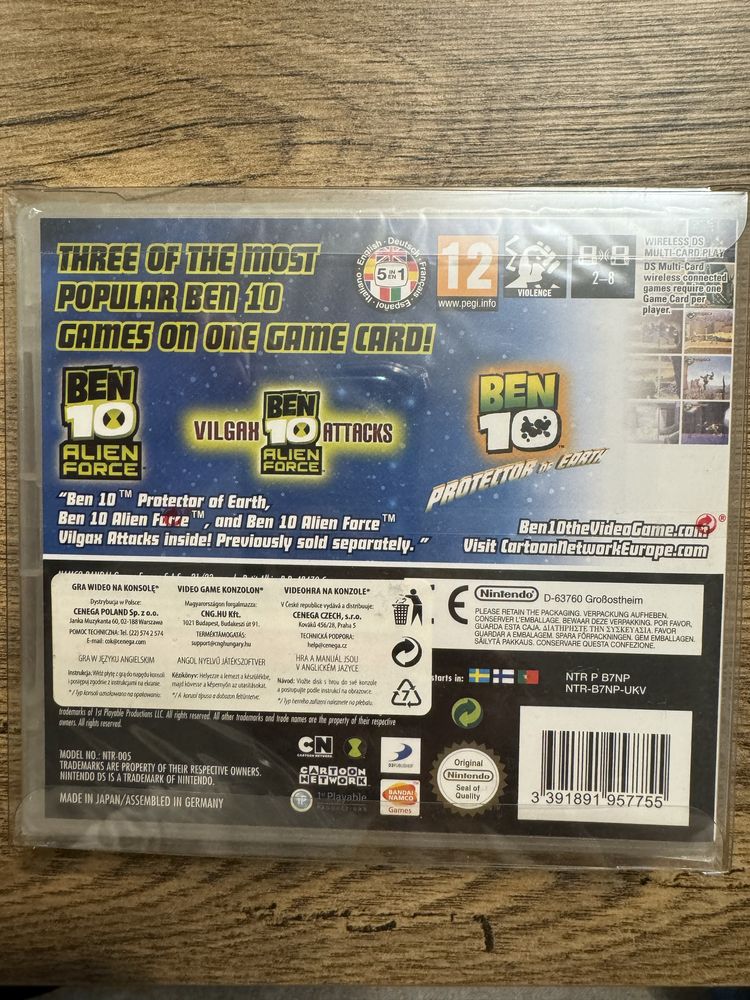 Gra BEN 10 Triple Pack + ładowarka Nintendo DS (nowe)