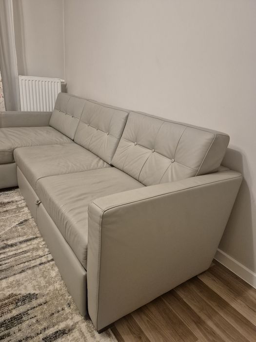 Narożnik skórzany , Sofa skórzana 257 cm( S) x 85 cm (W)× 92 cm ( G)