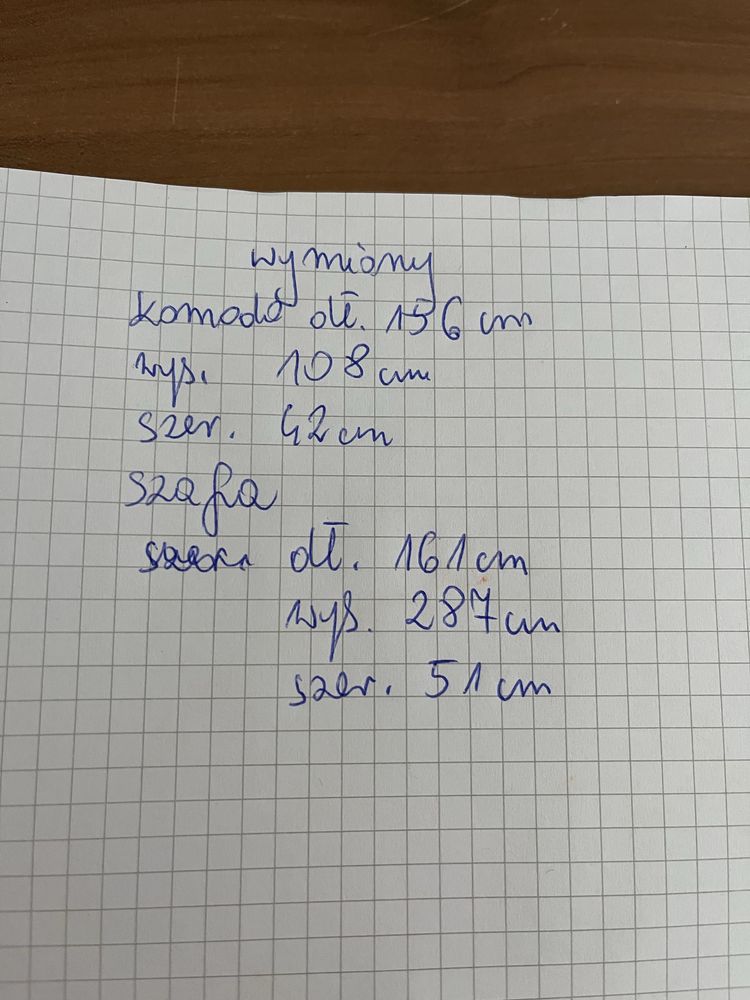 Sprzedam uzywane szafe  i komode