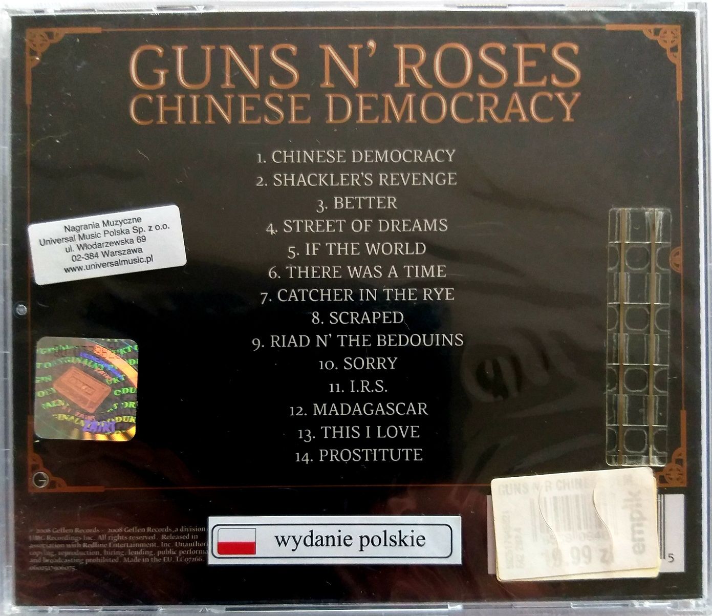 Guns N Roses Chinese Democracy 2008r (Nowa)