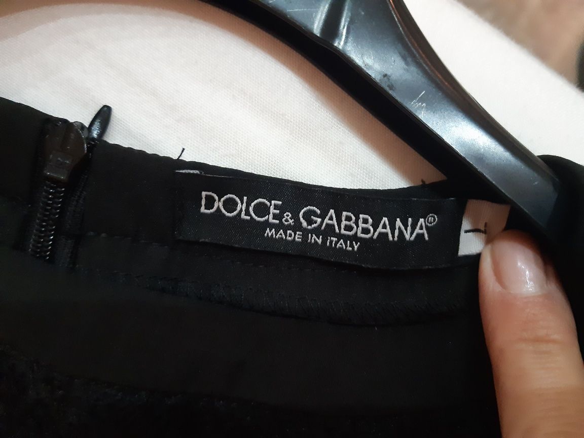 Sukienka koronkowa czarna Dolce&Gabbana