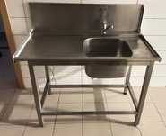 Bancada com pia inox