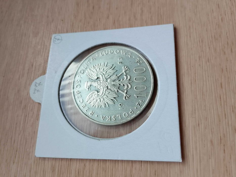Moneta . 1000 zł Papież 1983. Srebro