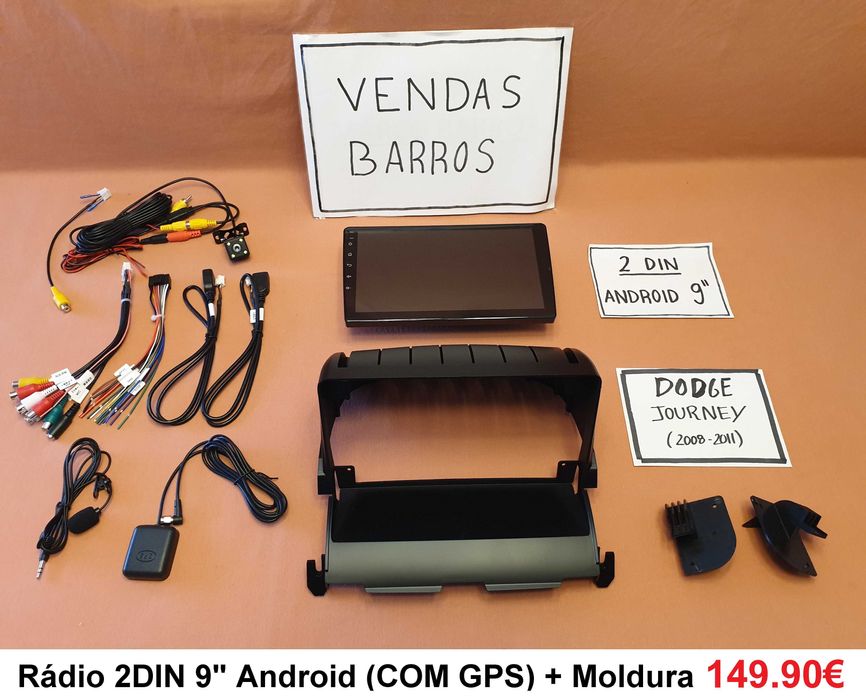 (NOVO) Rádio 2DIN DODGE • Caliber • Journey • Ram • Android GPS