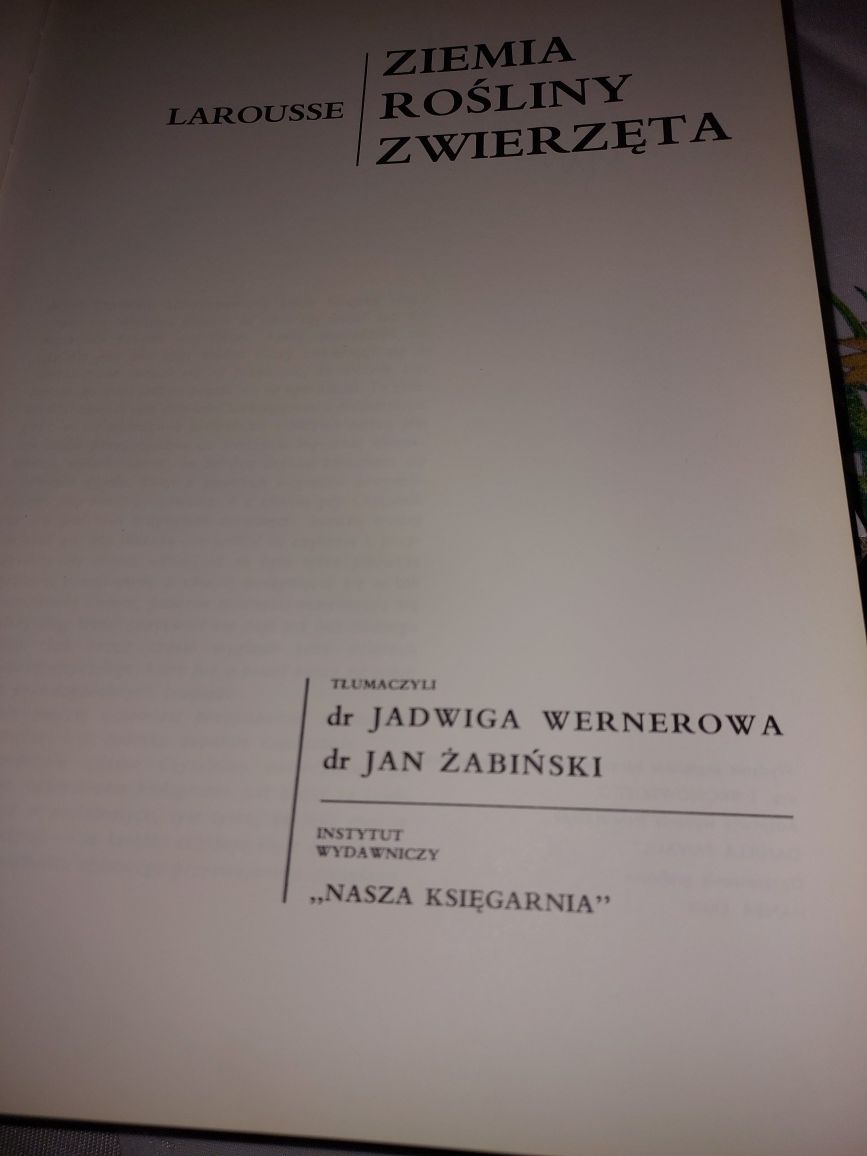 LEKSYKON Natura ALBUM LAROUSSE Ziemia ROŚLINY Zwierzęta Encyklopedia