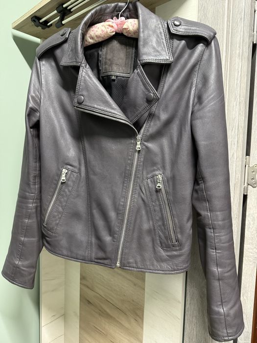 Шкіряна куртка косуха жіноча Мassimo Dutti