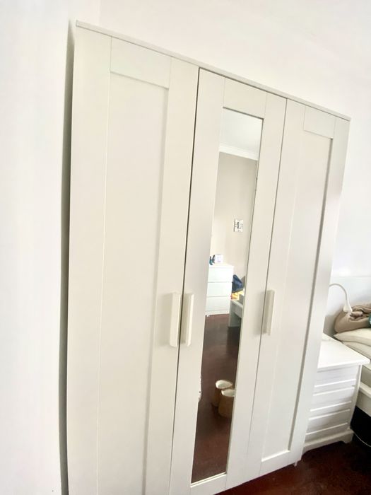 Roupeiro c/3 portas, branco, 117x190 cm IKEA