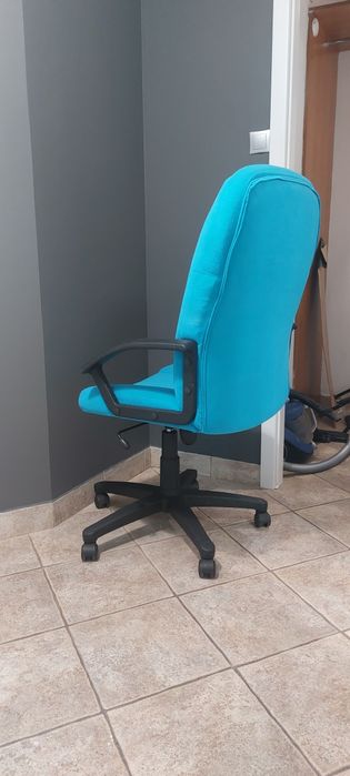 Fotel obrotowy biurowy MEFISTO Nowy Styl niebieski/turkusowy