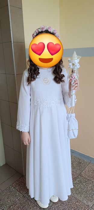 Sukienka komunijna na wyższą dziewczynkę