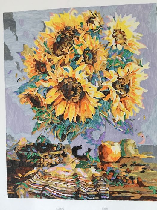 obraz malowany farbą akrylową