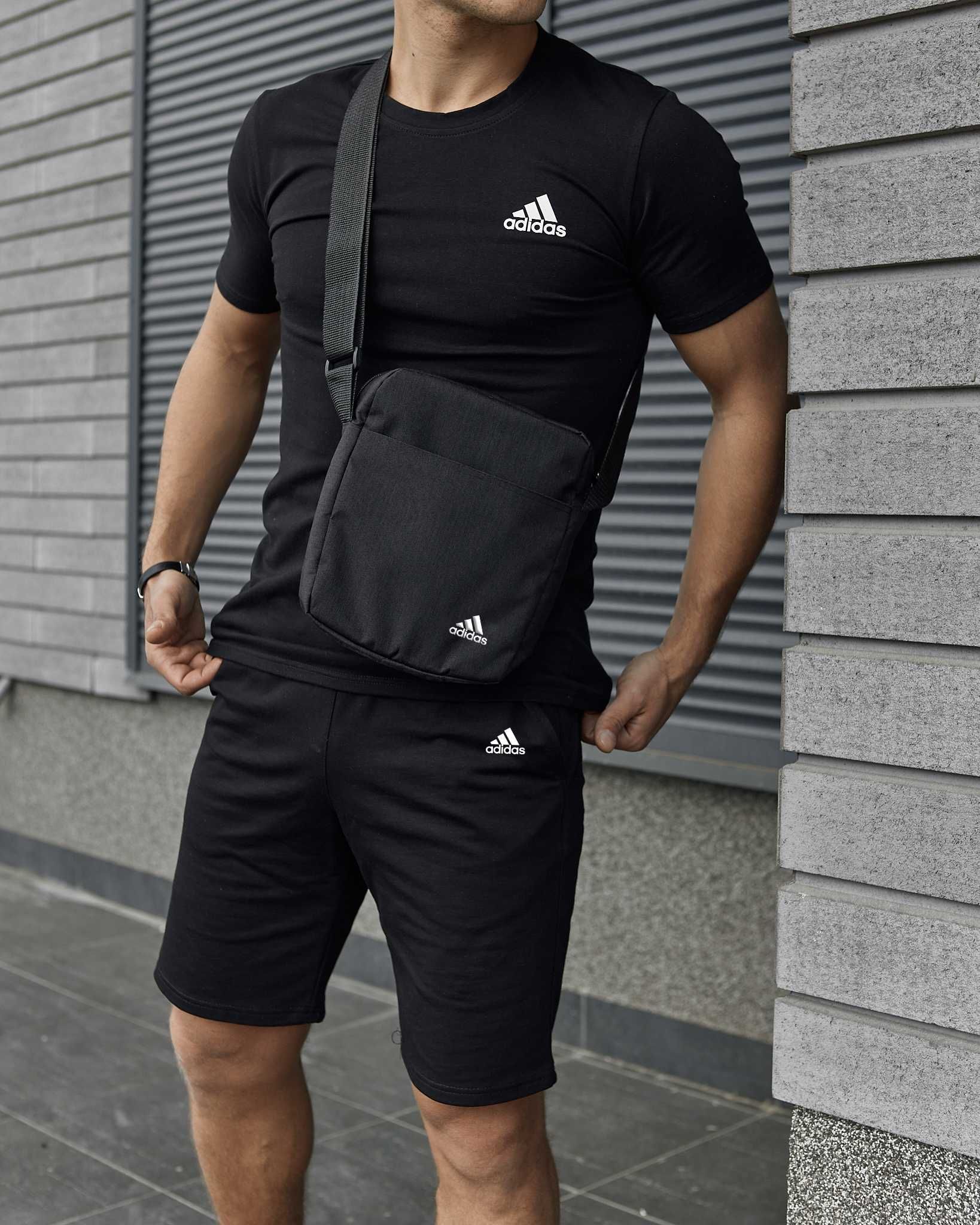 Спортивный костюм летний Футболка Шорты Сумка мужской комплект Adidas