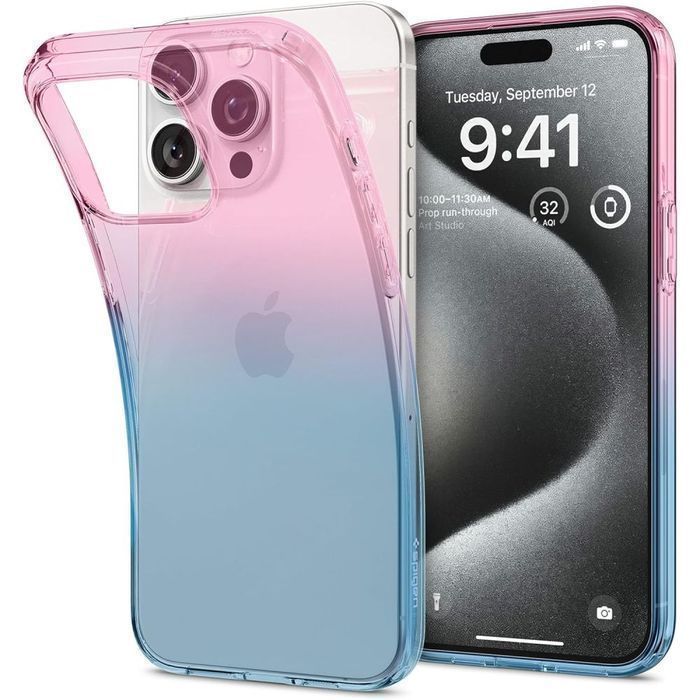 Etui Ochronne Spigen Liquid Crystal (Iphone 15 Pro) różowy gradation