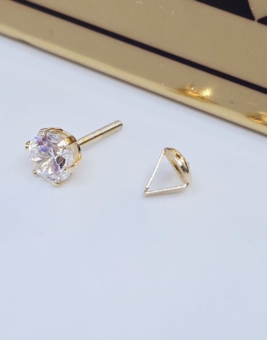 Złoty kolczyk piercing próba 585 14k