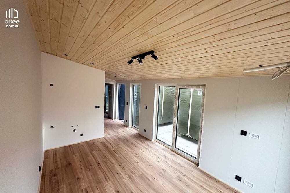 Dom drewniany • modułowy 35 m² • całoroczny • na zgłoszenie • mobilny