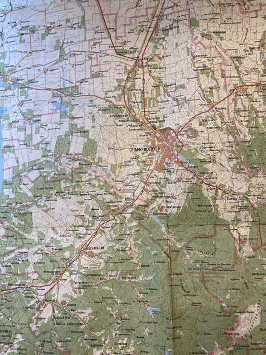 Военная топографическая карта Крыма