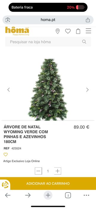 Arvore de natal 180cm