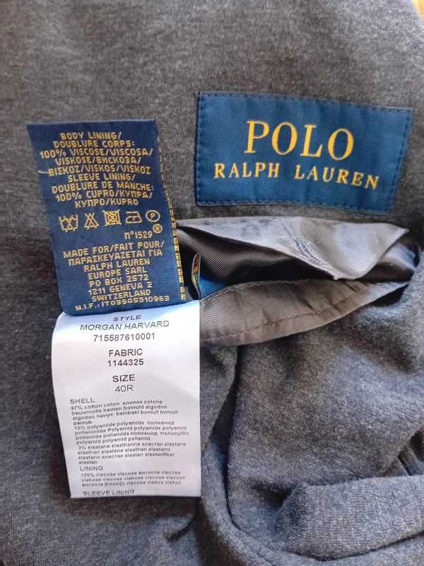 Marynarka szara,bawełna, Polo Ralph Lauren,męska,rozmiar L,elegancka
