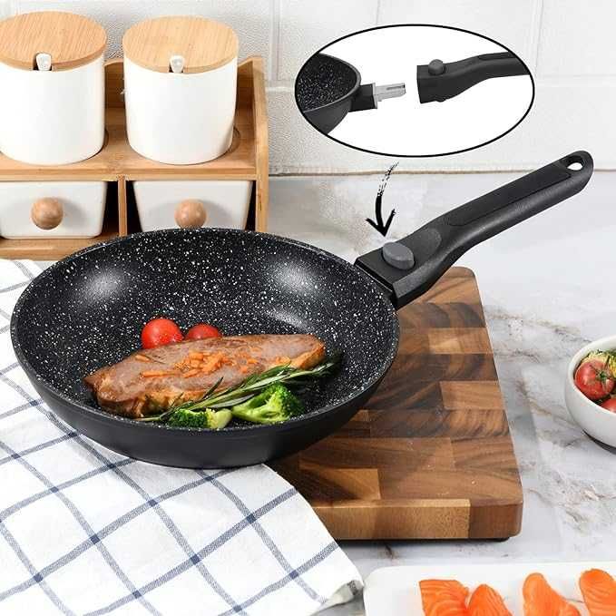 Patelnia tradycyjna Divory 24 cm ze zdejmowaną rączką