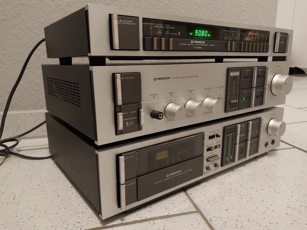 PIONEER CT-740, SA-740, TX-940 HiFi Stereo Wieża Made in Japan