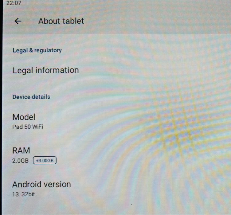 Tablet Oscal Pad 50 Wi-Fi