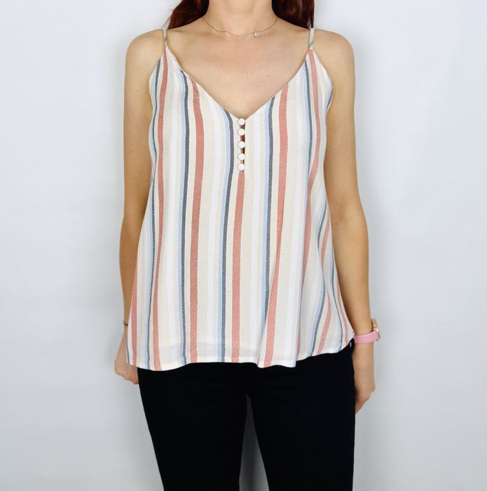 Top w paski na ramiączkach L 40