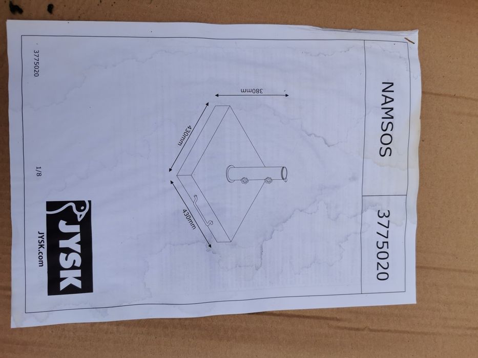 Podstawy pod parasol bez rurki granit nowe