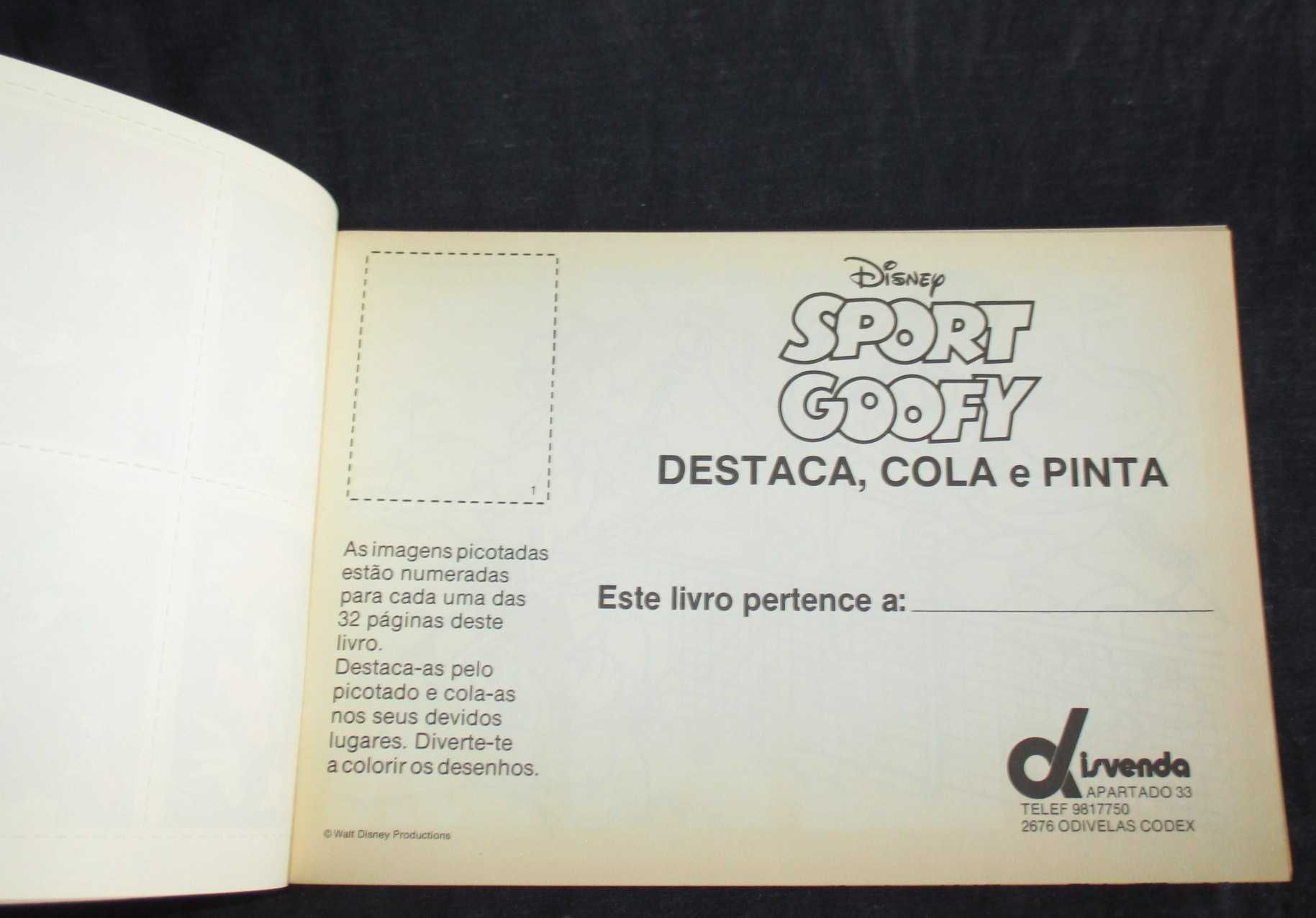 Livro Mickey e os seus amigos Destaca Cola e Pinta Walt Disney