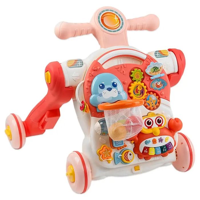 Ходунки-каталка Multifunction Walker HE 0827 4 в 1 + іграшка підвіска