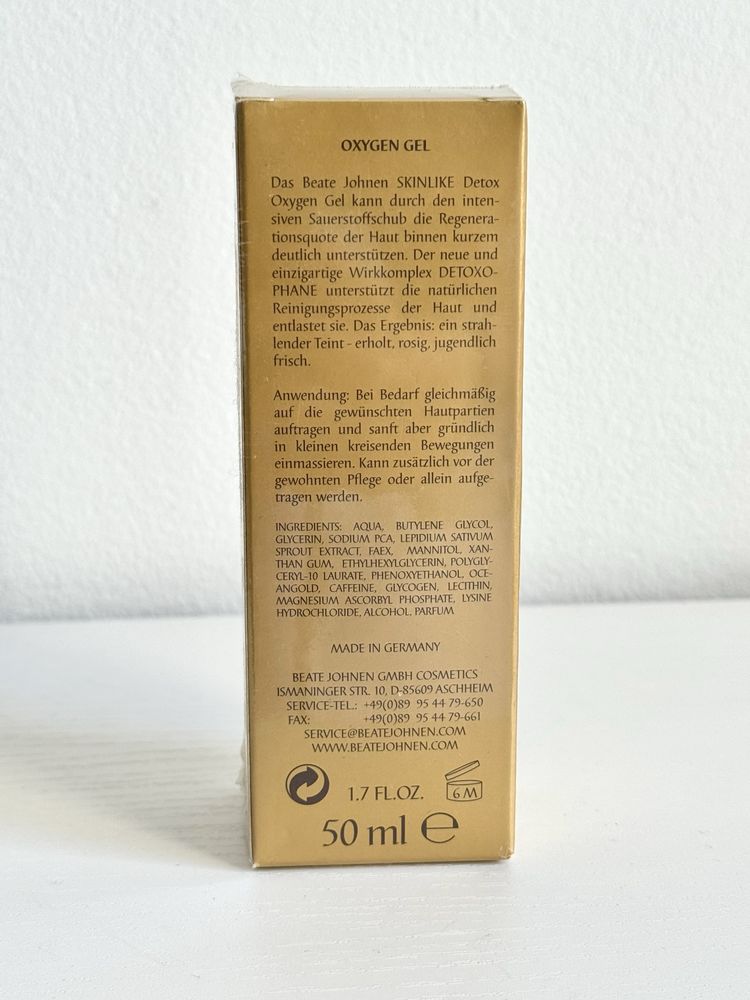 Beate Johnen Skinlike Detox Oxygen Gel serum