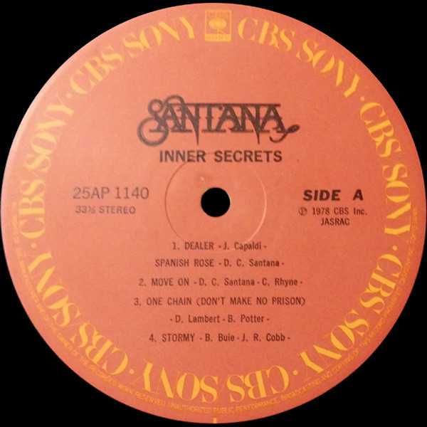 Santana -  Inner Secrets (Japan Vinyl)