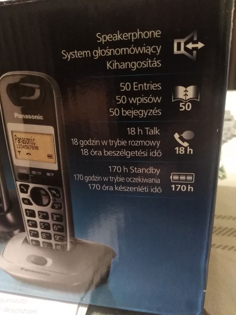 Telefon panasonic stacjonarny  kx-tg2512 twin