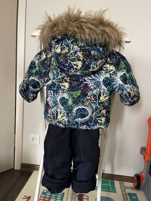 Зимова куртка та штани напівкомбінезон на хлопчика комплект 80-90