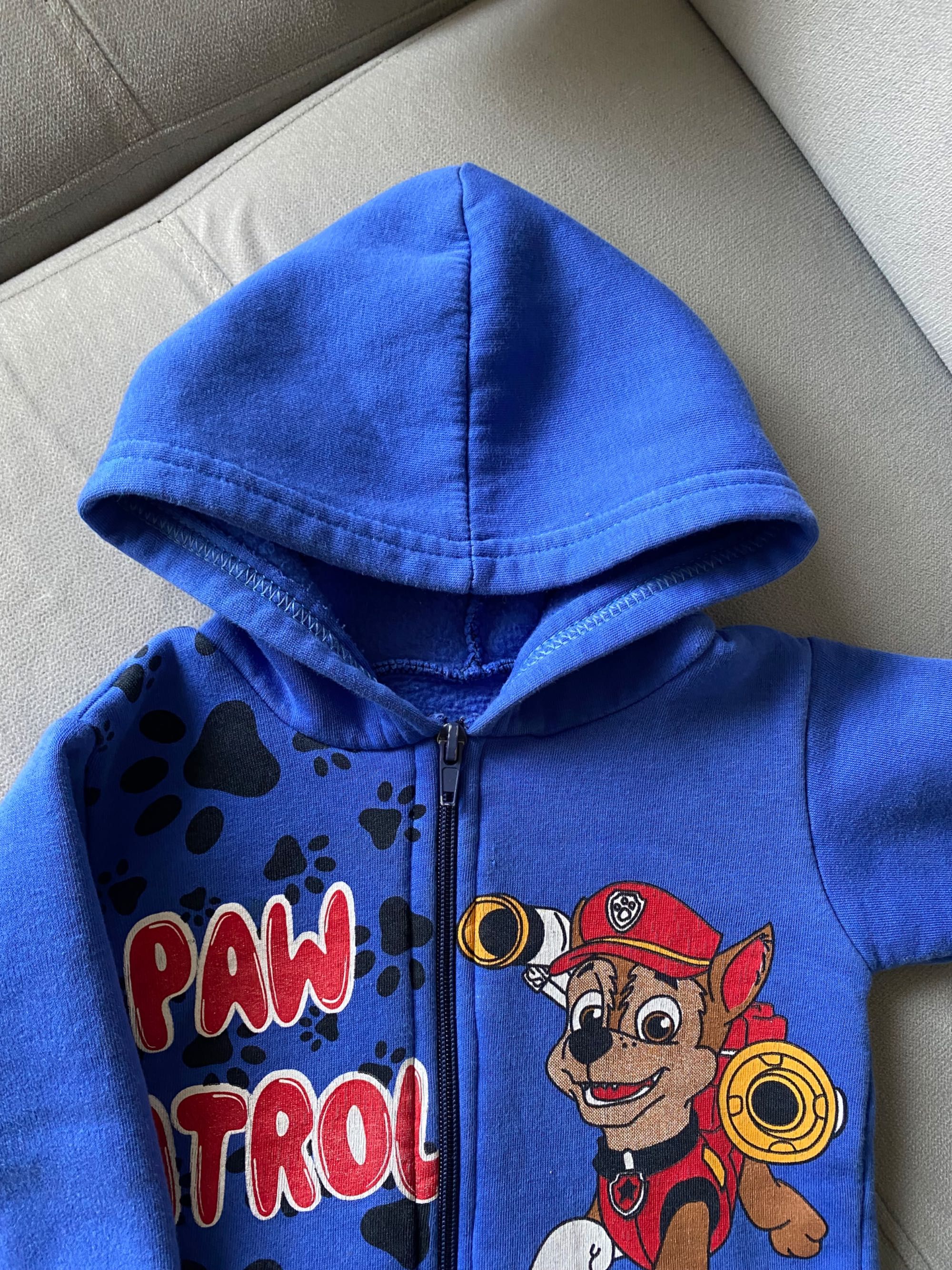 Bluza Paw Patrol stan idealny rozmiar 80/86 niebieska kaptur