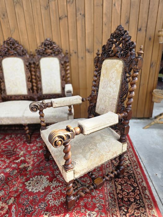 Wypoczynek barok renesans rzeźbiony sofa + trony #2011 Stylowy Węgrów
