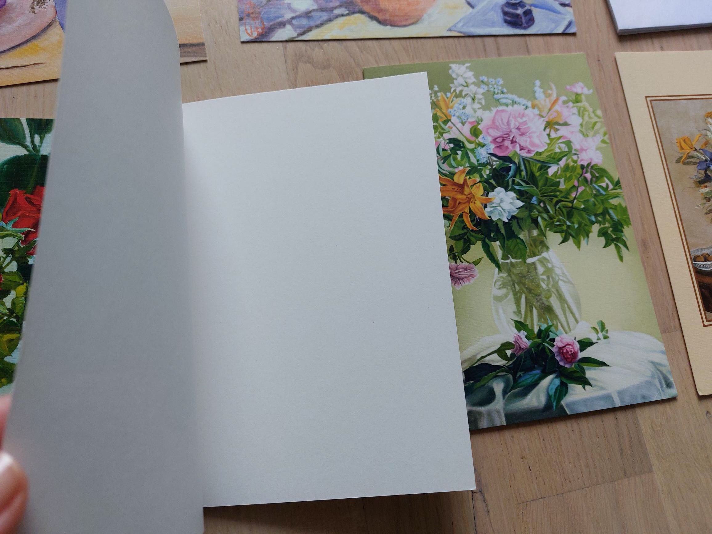 kartki kwiaty imieninowe / okazjonalne z kopertami 6 sztuk