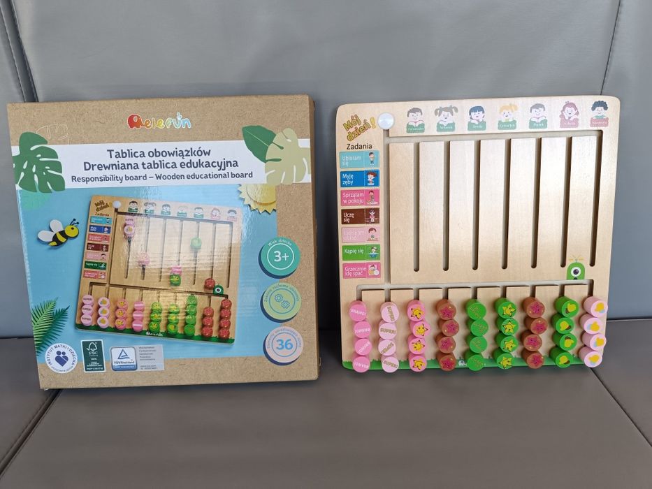 Tablica motywacyjna tablica obowiązków montesori tablica z zadaniami