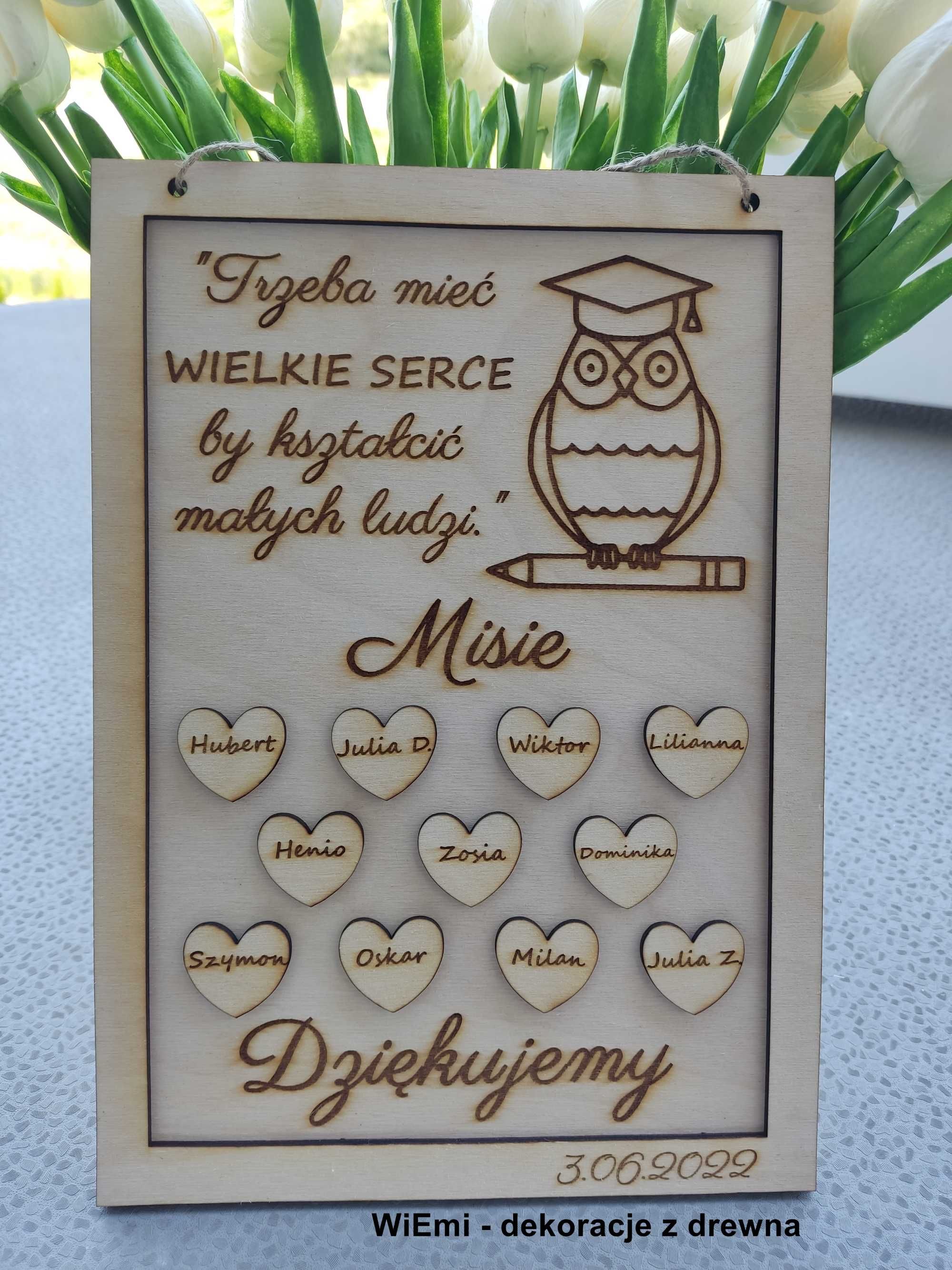 Podziękowanie dla nauczyciela z okazji zakończenia roku szkolnego