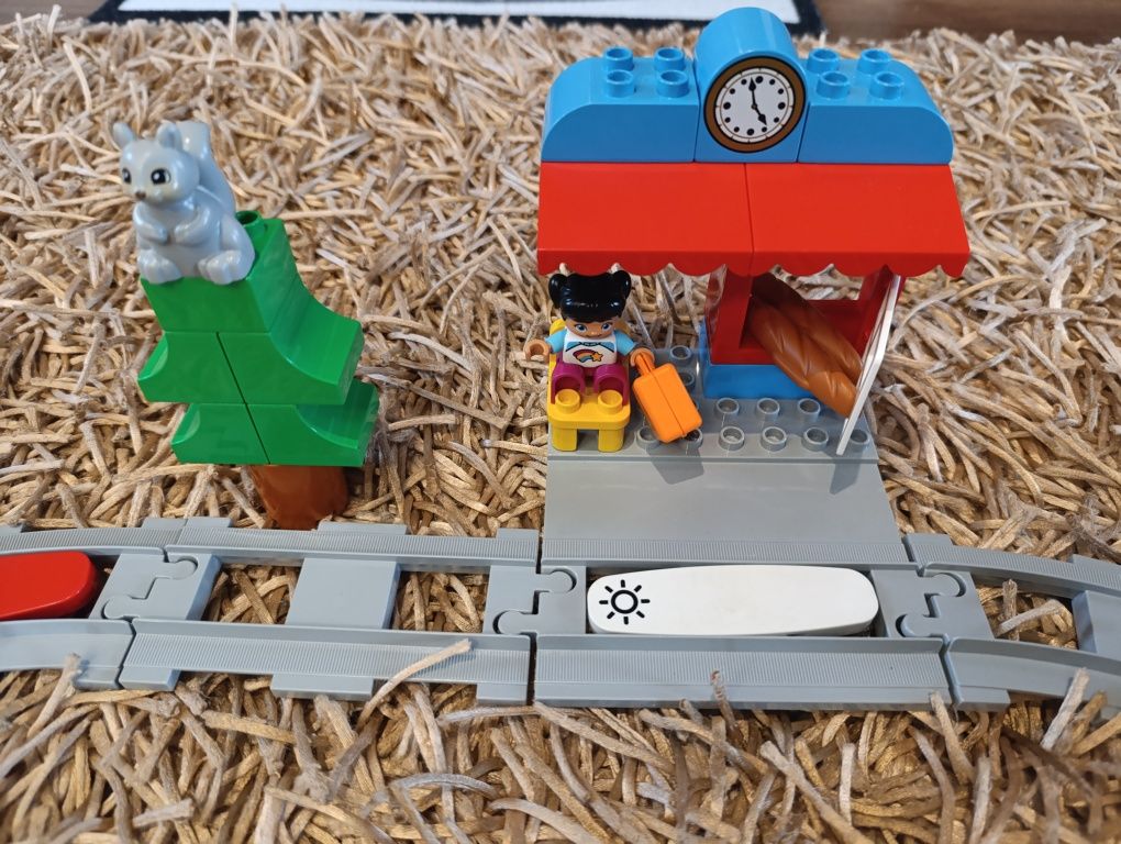 Klocki LEGO Duplo Pociąg parowy 10874, karton, instrukcja