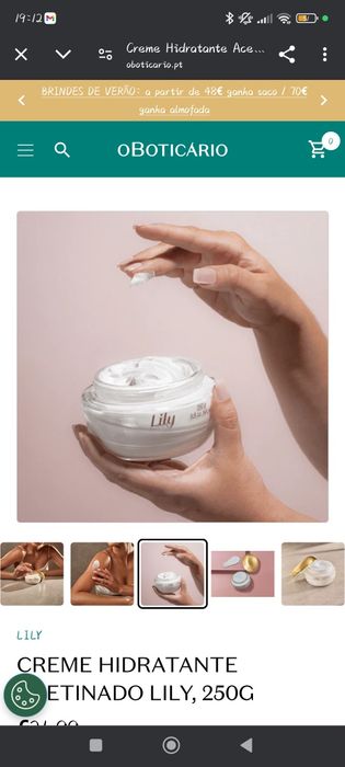 Creme Acetinado Hidratante Corporal, Lily 250g