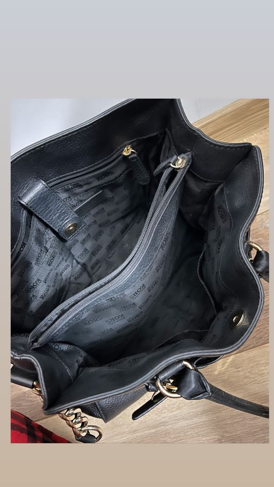 Michael Kors czarna torebka torba do ręki hamilton
