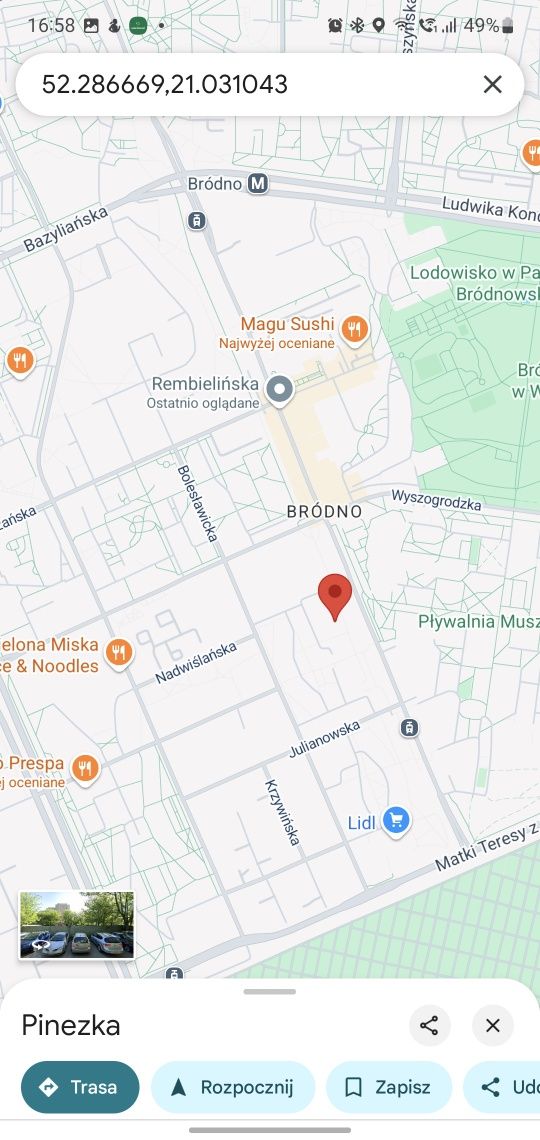 Do wynajęcia miejsce postojowe – Bródno (przy Carrefour Express)