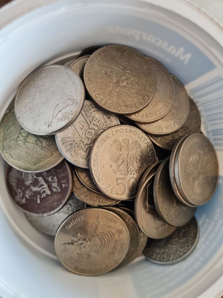 Ok. 0,5 kg monet z PRL kolekcjonerskich i obiegowych