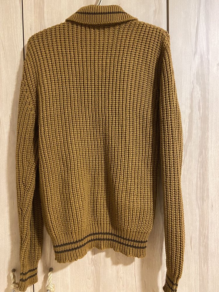 C&A L 52/54 brązowy męski sweter kardigan na zamek Vintage