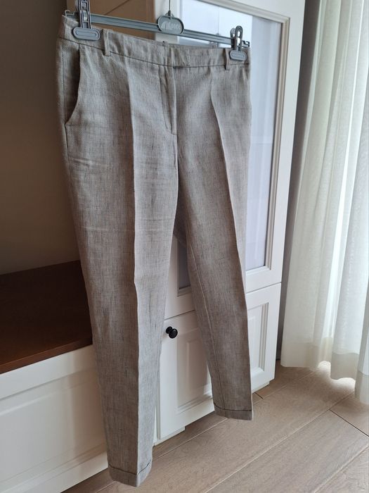 Zara Komplet 2częściowy marynarka i spodnie garnitur damski 36 szary l