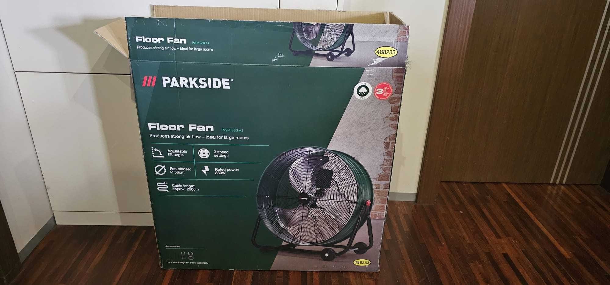 Wentylator podłogowy Parkside, 330 W, PWM 330 A1, jak nowy